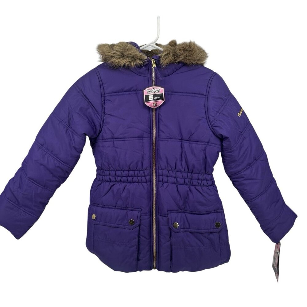 Protection System Purple Fur Trim‎ Puffer Jacket | Classic Style